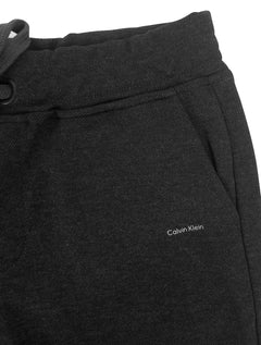 Calça Calvin Klein Masculino Moletom Jogger Logo Preto Mescla