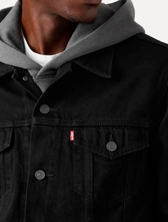 Jaqueta Levis Jeans Masculina Trucker Preta