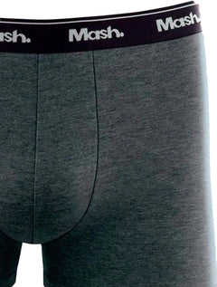 Cueca Mash Boxer Cotton Basic Preta/ Grafite Mescla Pack 2UN