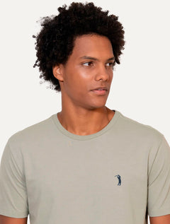 Camiseta Aleatory Masculina Navy Icon Cinza Médio