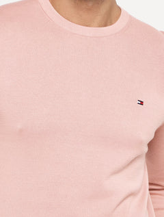 Suéter Tommy Hilfiger Masculino Signature Crewneck Rosa Claro