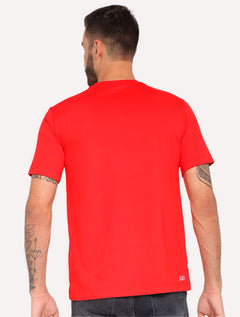 Camiseta Lacoste Masculina Basic Sport Quick Dry Vermelha