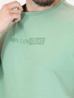 Camiseta Von der Volke Masculina Origineel Lettering Verde Claro