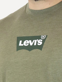 Camiseta Levis Masculina Logo Pequeno Batwing Classic Verde