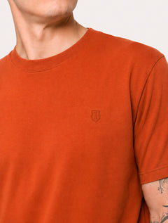 Camiseta Individual Masculina Comfort Pima Soft Touch Logo Laranja