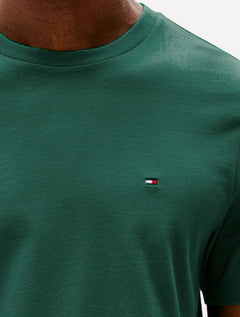 Camiseta Tommy Hilfiger Masculina Regular Fit Tee Solid Logo Verde Escuro