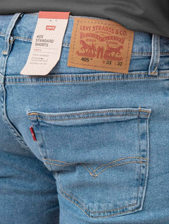 Bermuda Levis Jeans Masculina 405 Standard Shorts Stretch Azul