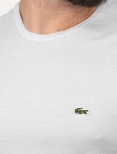 Kit Camisetas Lacoste | Jersey Pima Cotton Vermelha/Branco 2UN