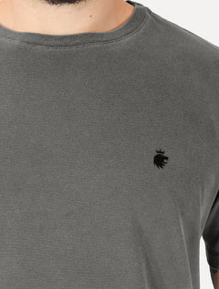 Camiseta Von der Volke Masculina Origineel Lion Stone Chumbo