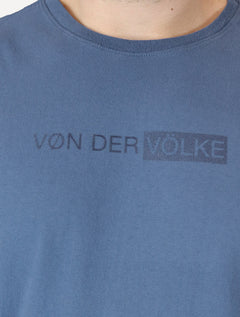 Camiseta Von der Volke Masculina Origineel Lettering Azul Escuro