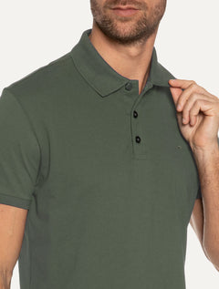 Polo Ellus Masculina Piquet Classic Easa Verde Militar