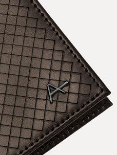 Carteira Aramis Masculina Couro Losango Marrom Escuro