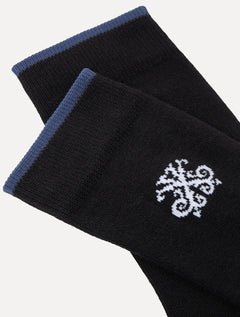 Meia John John Logo Preta