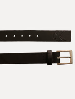 Cinto Calvin Klein Masculino Couro Queima CK Preto
