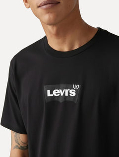 Camiseta Levis Masculina Logo Pequeno Batwing Classic Preta