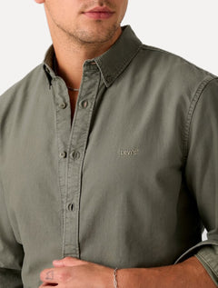 Camisa Levis Masculina Relaxed Authentic Button Down Verde Acinzentado