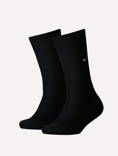 Meia Tommy Hilfiger Masculina Classic Long Preta Kit 2 Pares