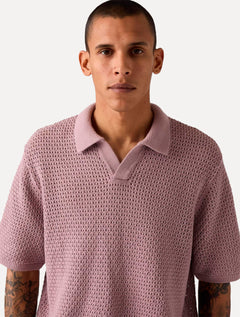 Polo Levis Masculina Dillon Open Collar Lilás