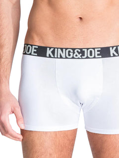 Cueca King & Joe Boxer Lisa Logo Branca Pack 2UN