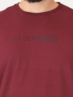 Camiseta Von der Volke Masculina Origineel Lettering Marsala