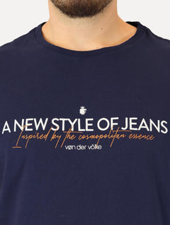 Camiseta Von der Volke Masculina Origineel New Style Azul Marinho