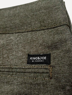 Bermuda King & Joe Sarja Masculina Slim Faca Verde Militar Mescla