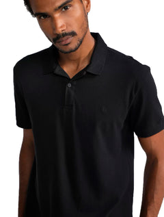 Polo Forum Masculina Malha Muscle Logo Preta
