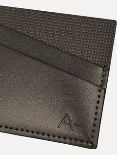 Kit Chaveiro e Porta Cartão Aramis Masculina Couro Texture Marrom Café