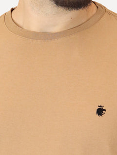 Camiseta Von der Volke Masculina Origineel Velvet Dark Lion Cáqui