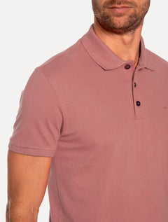 Polo Ellus Masculina Piquet Classic Easa Rosa Escuro