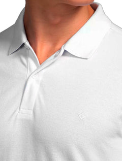 Polo Forum Masculina Piquet Muscle Logo Branca