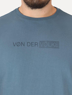 Camiseta Von der Volke Masculina Origineel Lettering Azul