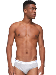 Cueca Mash Slip Cotton Basic Cinza Mescla