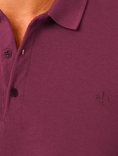 Polo Dudalina Piquet Essentials Cotton Basica Modal Rosa Carmim
