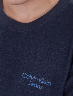 Moletom Calvin Klein Jeans Masculino Crewneck Sustainable Azul Marinho
