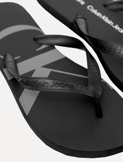 Chinelo Calvin Klein Jeans Logo Flow Preto