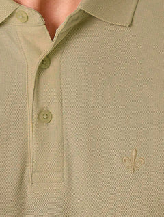 Polo Dudalina Masculina Piquet Essential Color Cáqui Médio