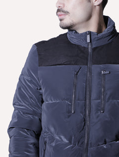 Jaqueta Victory Eagle Masculina Nylon Puffer Cinza