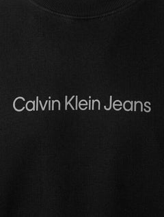 Moletom Calvin Klein Jeans Masculino Crewneck Light Front Logo Preto