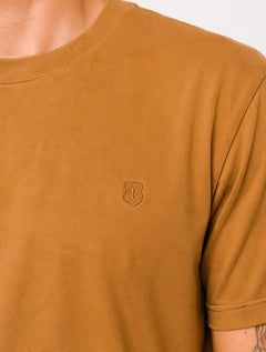 Camiseta Individual Masculina Slim Pima Soft Touch Logo Amarelo Médio