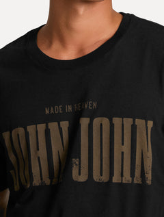 Camiseta John John Masculina Regular Fit Old West Preta