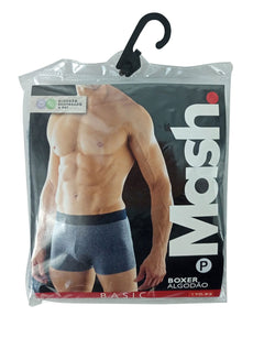 Cueca Mash Boxer Shredded Cotton Recover Azul Marinho Mescla 1UN