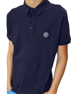 Polo Aeropostale Masculina Piquet A87/NY Circle Azul Marinho