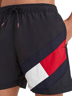Short Tommy Hilfiger Masculino Medium Drawstring Diagonal Sash Preto