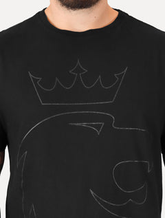 Camiseta Von der Volke Masculina Origineel Outline Crown Preta