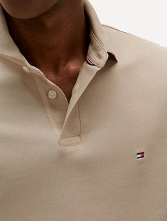 Polo Tommy Hilfiger Masculina Regular Piquet 1985 Marrom Claro