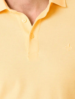 Polo Dudalina Masculina Piquet Essential Color Amarelo Claro