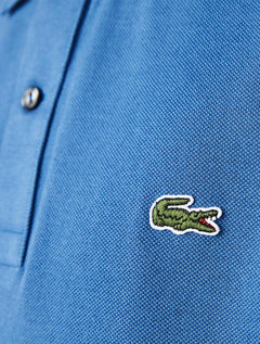Polo Lacoste Masculina Slim Fit Classic Azul Médio