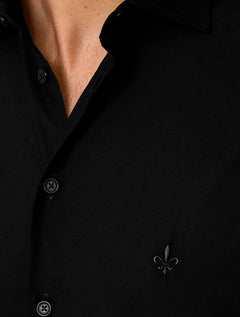 Camisa Dudalina Masculina Slim Fit Superfine Cotton Light Lisa Preta 53.06.5060 108