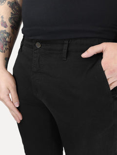 Calça Sergio K Masculina Chino Sarja Elastano Preta